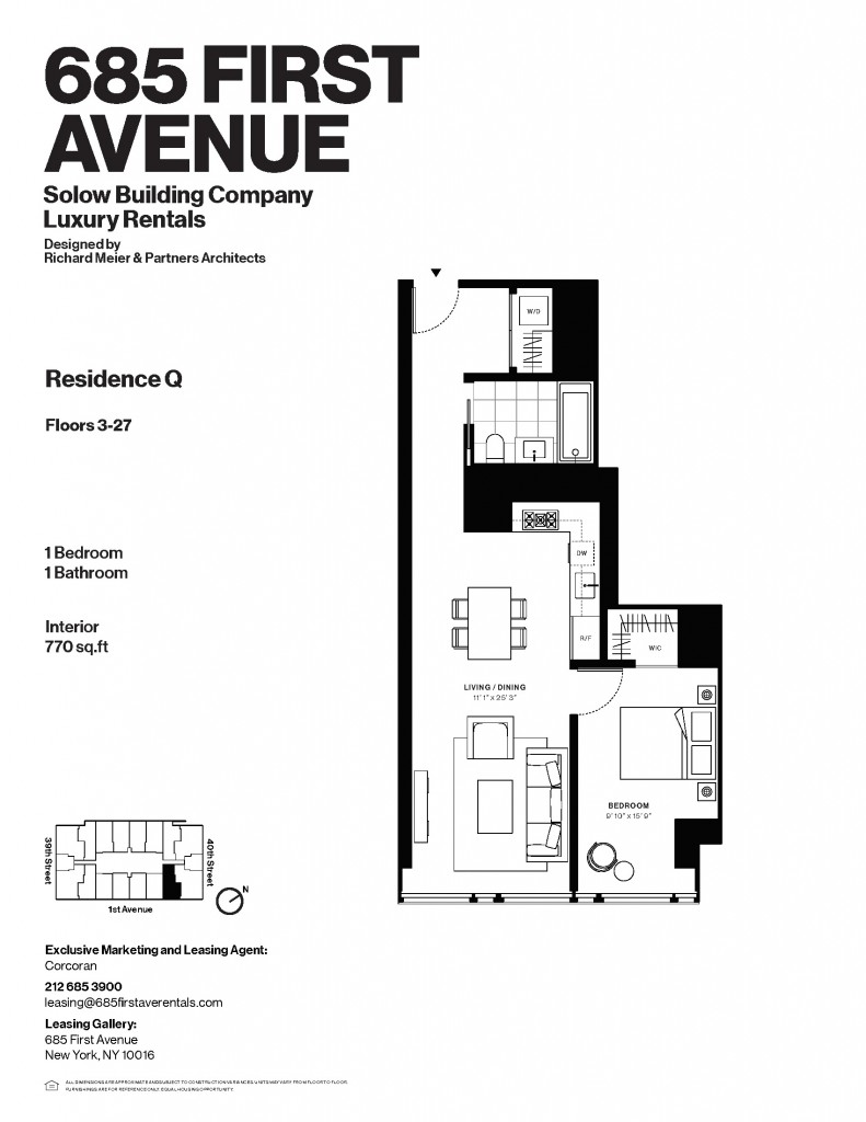 Floorplan for 685 1st Avenue, 7-Q