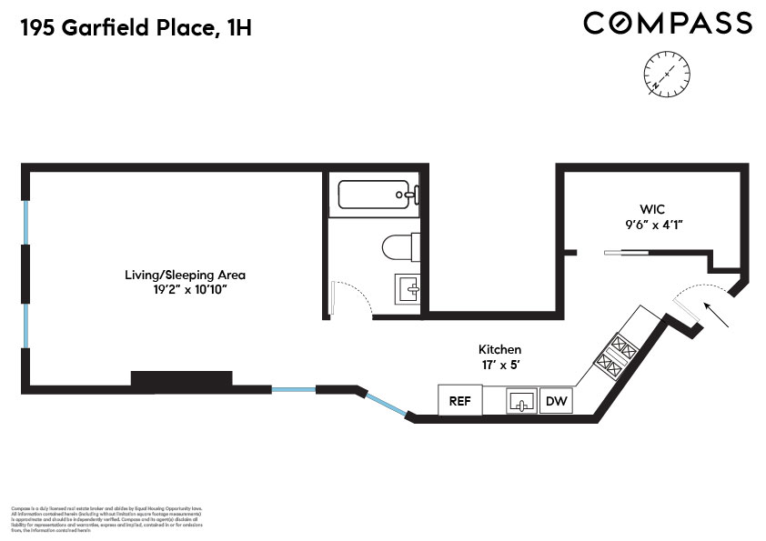 Floorplan for 195 Garfield Place, 1H