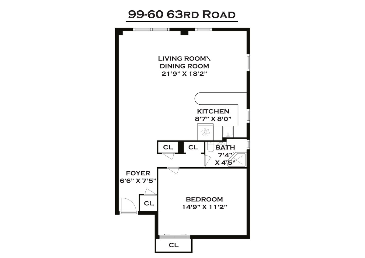 Floorplan for 99-60 63rd Road