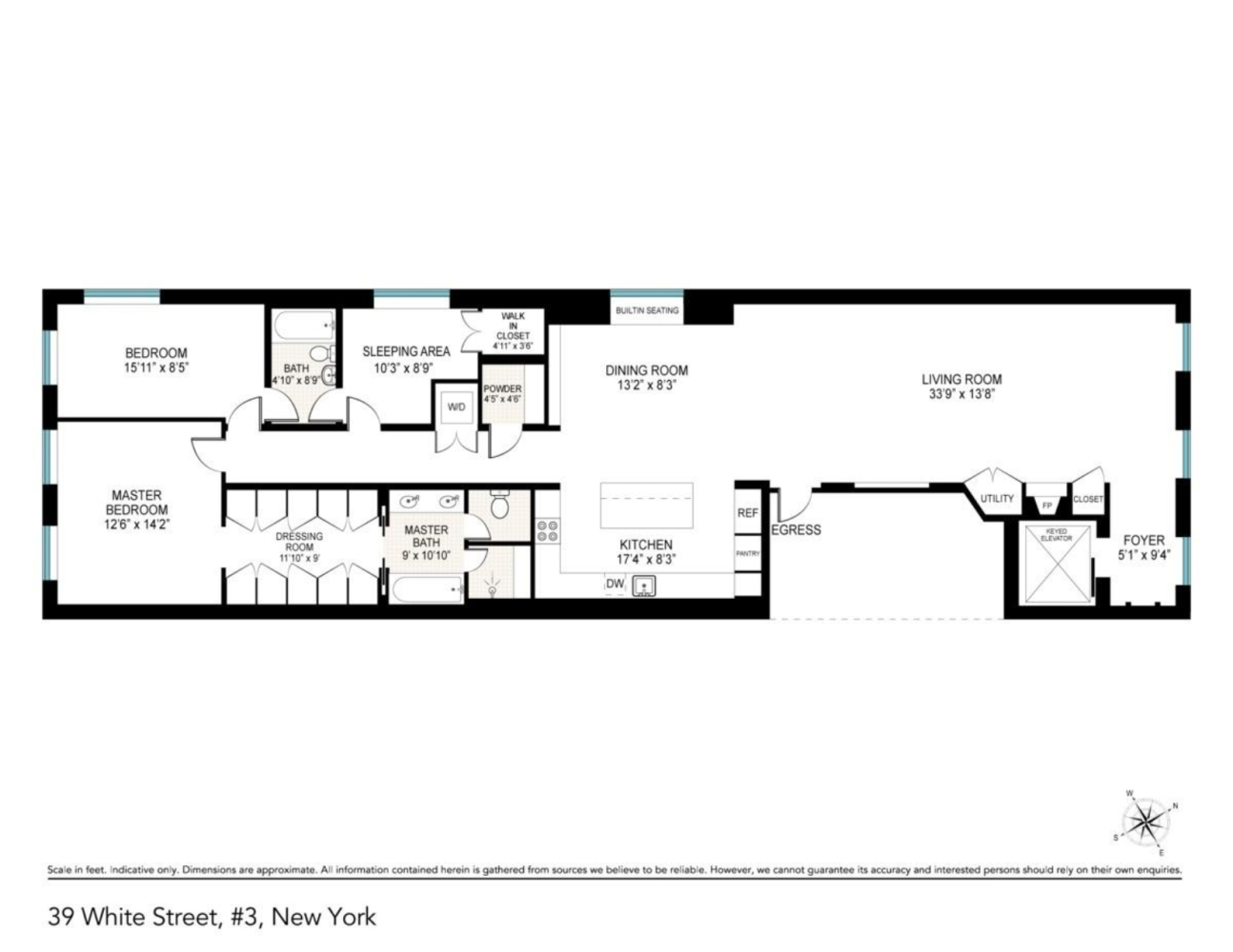 Floorplan for 39 White Street, 3A