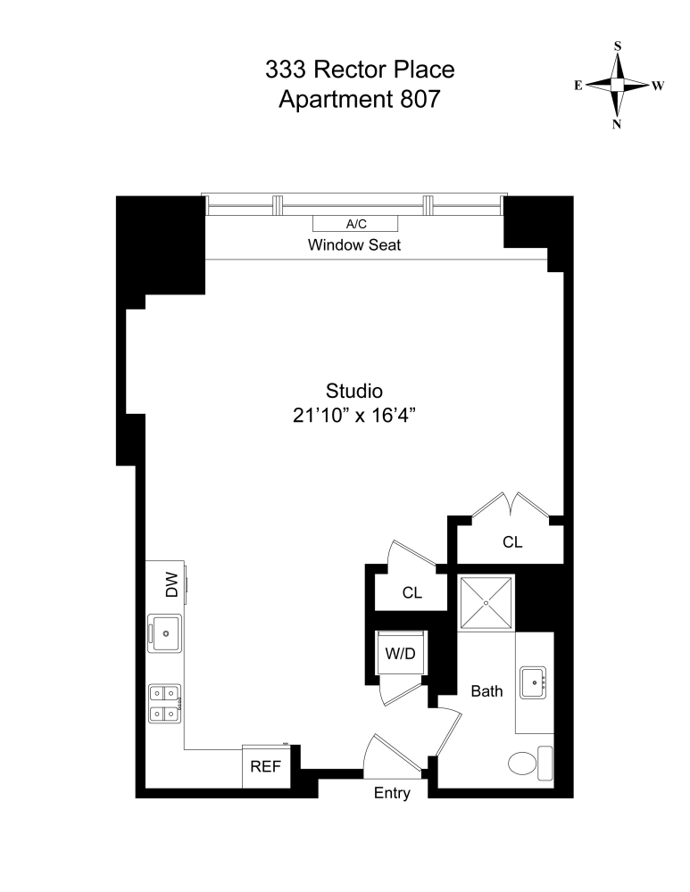 Floorplan for 333 Rector Place, 807