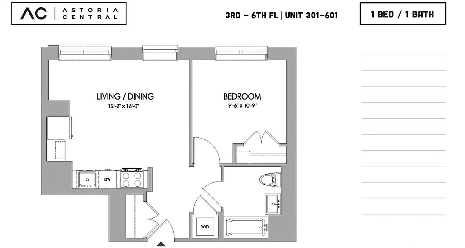 Floorplan for 31-57 31st Street