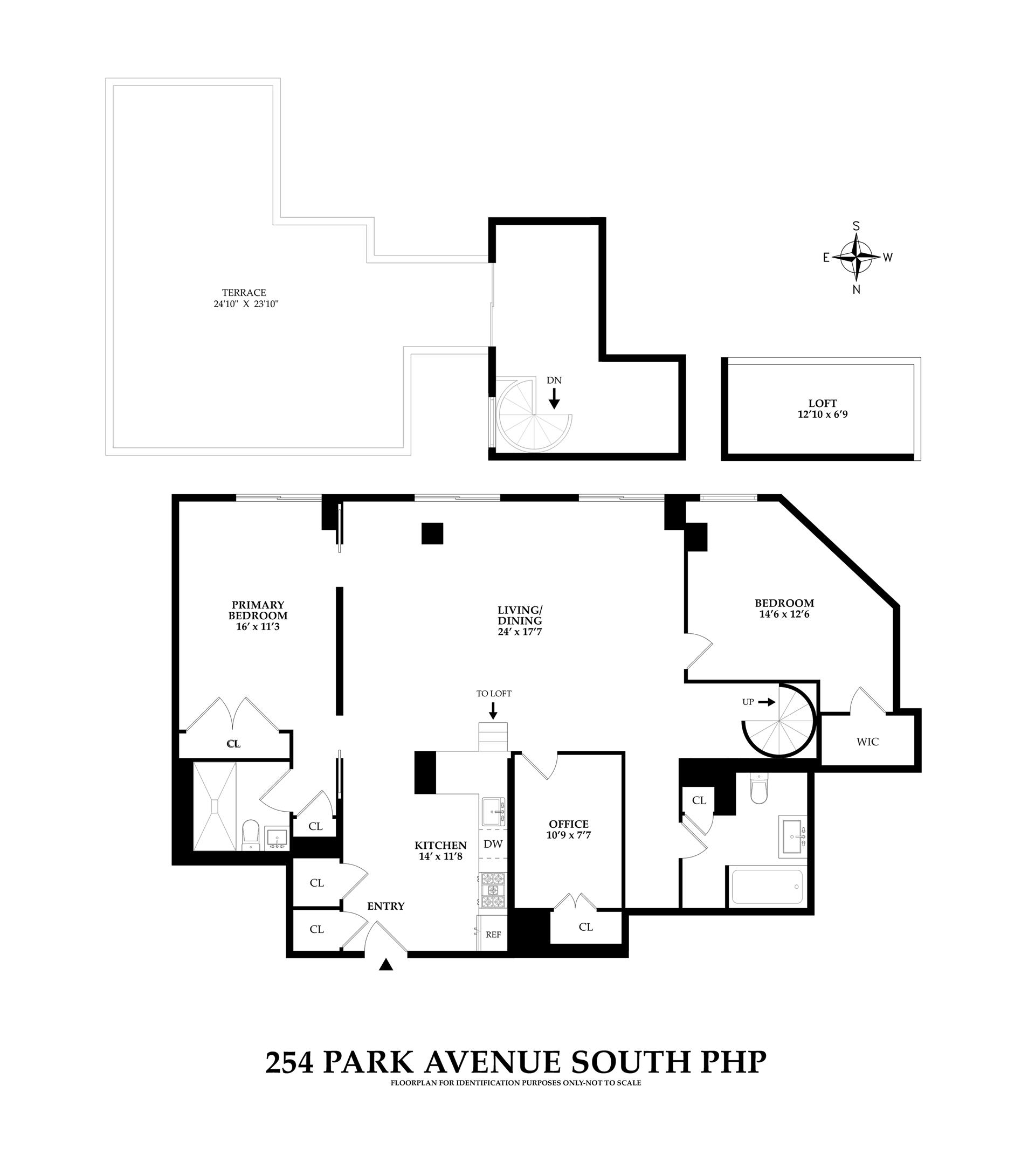 Floorplan for 254 Park Avenue, PHP