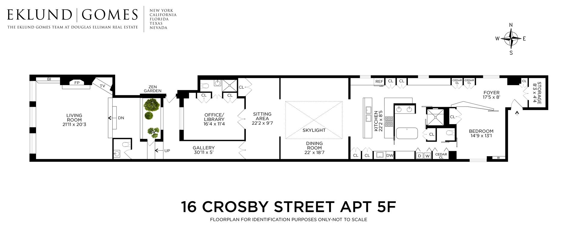 Floorplan for 16 Crosby Street, LOFT5F
