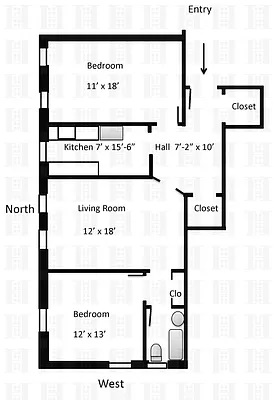 Floorplan for 811 Walton Avenue, A2