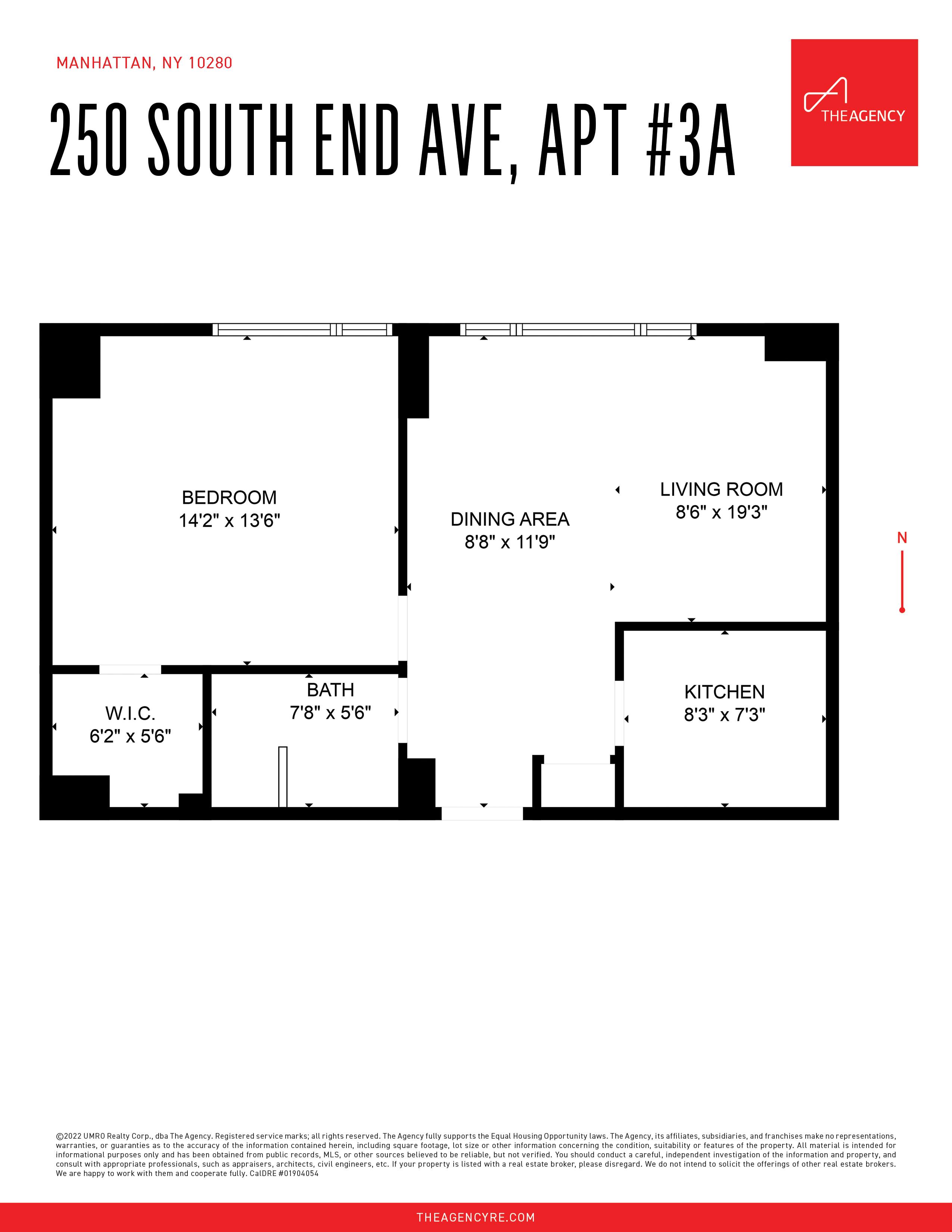 Floorplan for 250 South End Avenue, 3-A