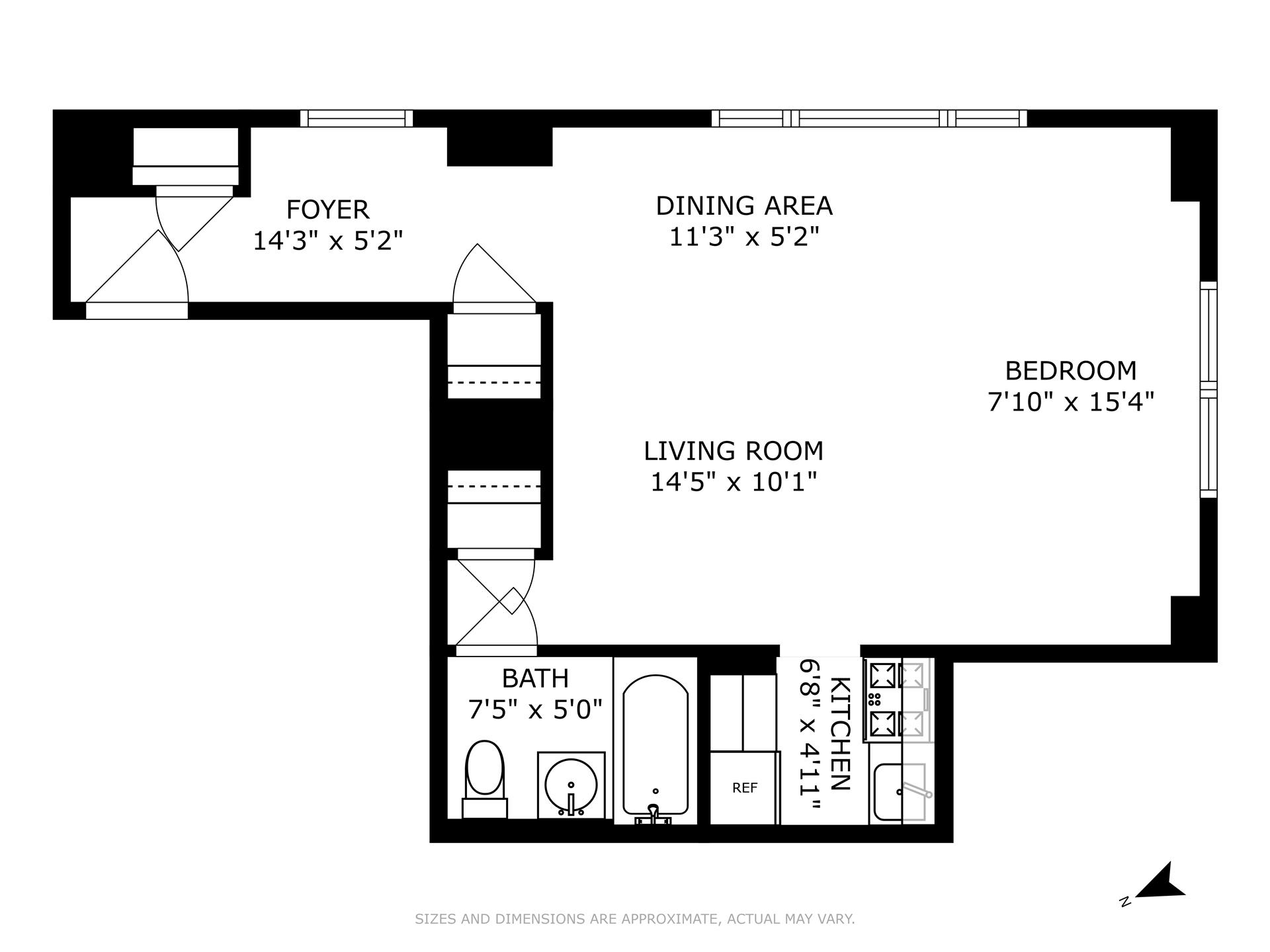 Floorplan for 240 East 46th Street, 12B