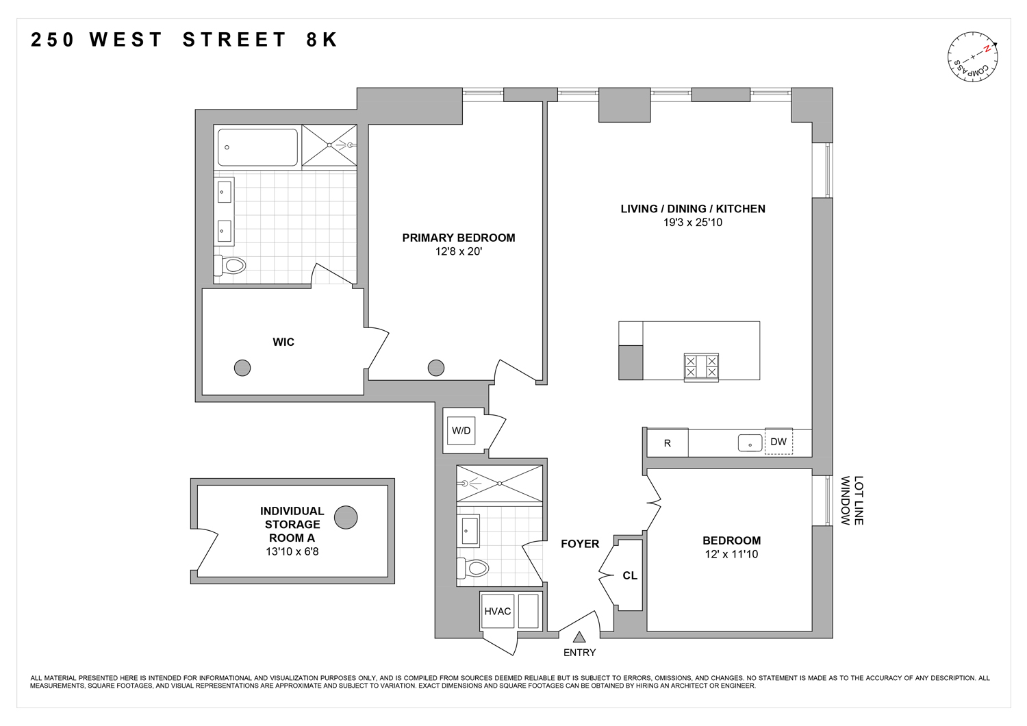 Floorplan for 250 West Street, 8K