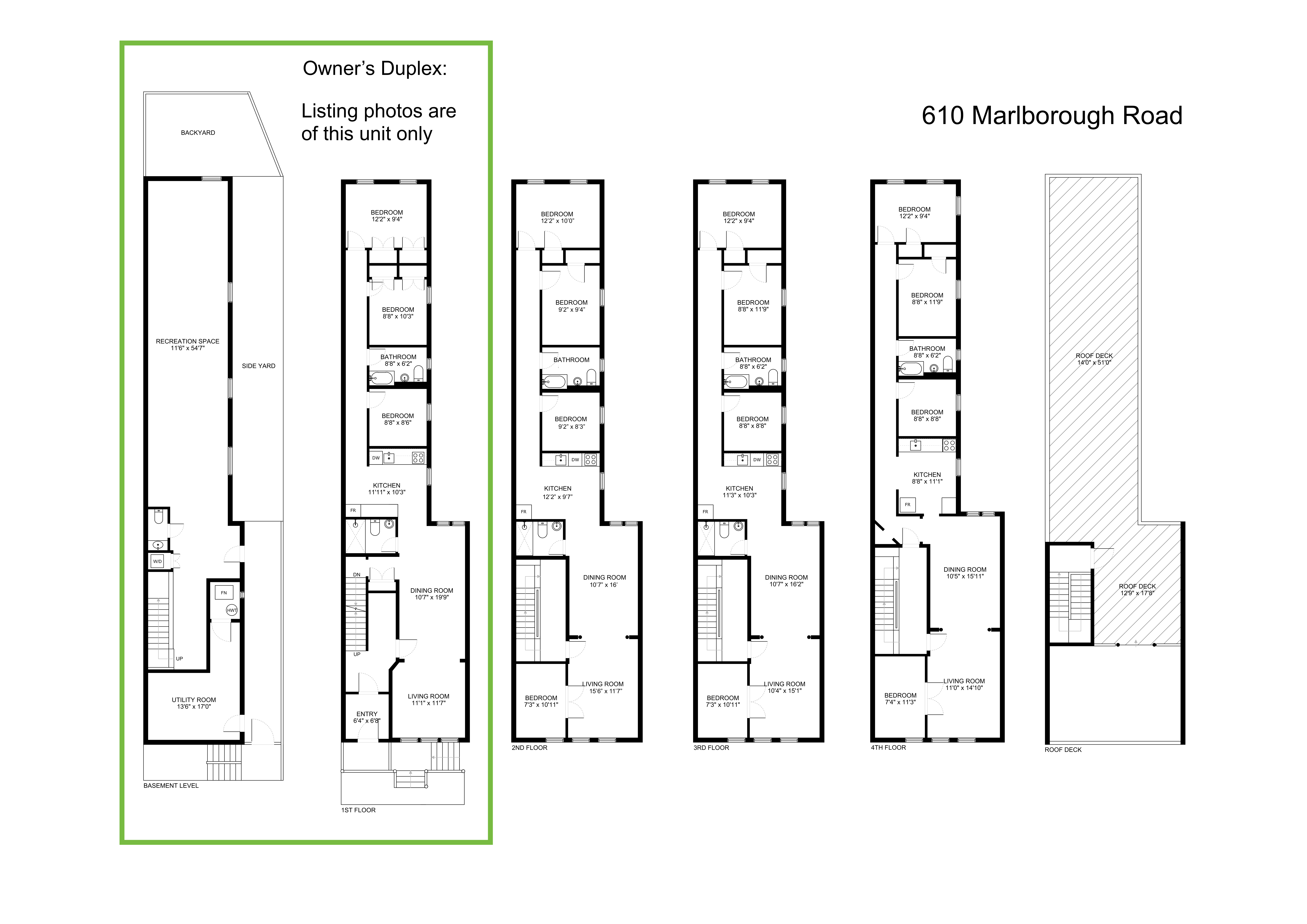 Floorplan for 610 Marlborough Road