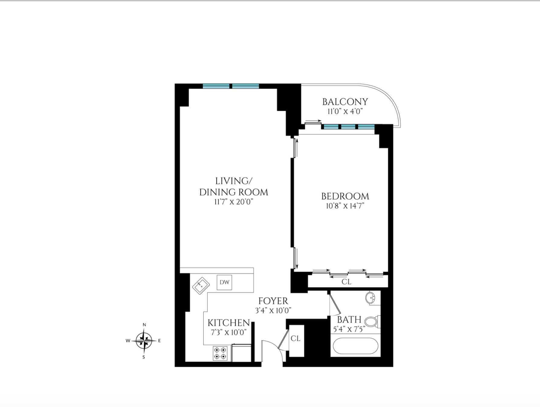 Floorplan for 380 Rector Place, 18C