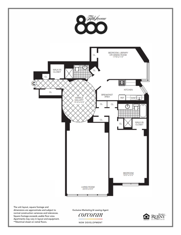 Floorplan for 800 5th Avenue, 26C