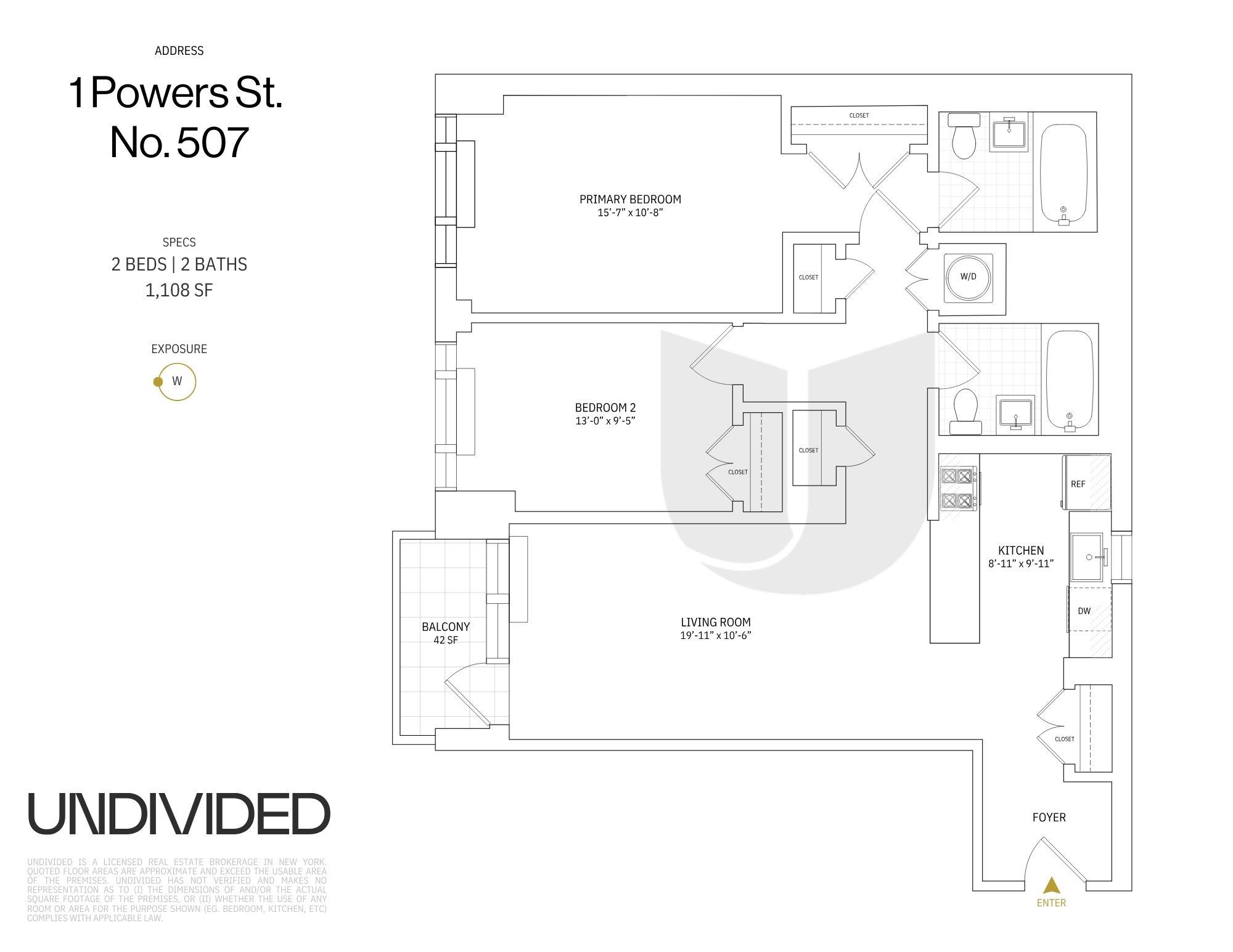 Floorplan for 1 Powers Street, 507