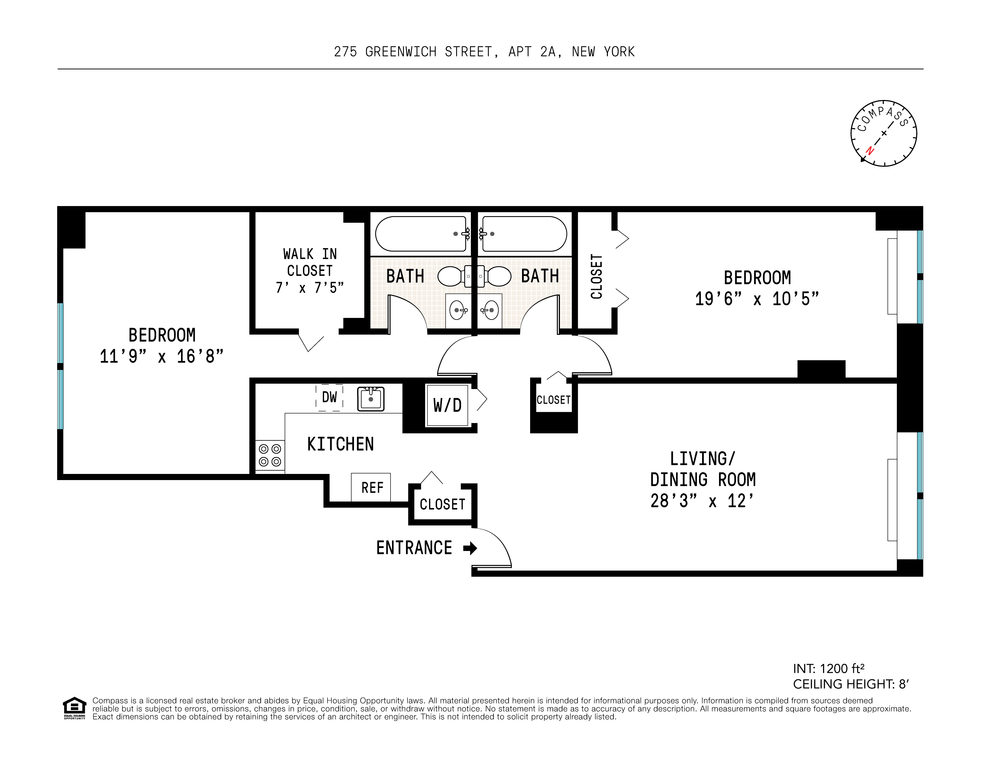 Floorplan for 275 Greenwich Street, 2A