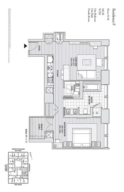 Floorplan for 400 5th Avenue, 37-F
