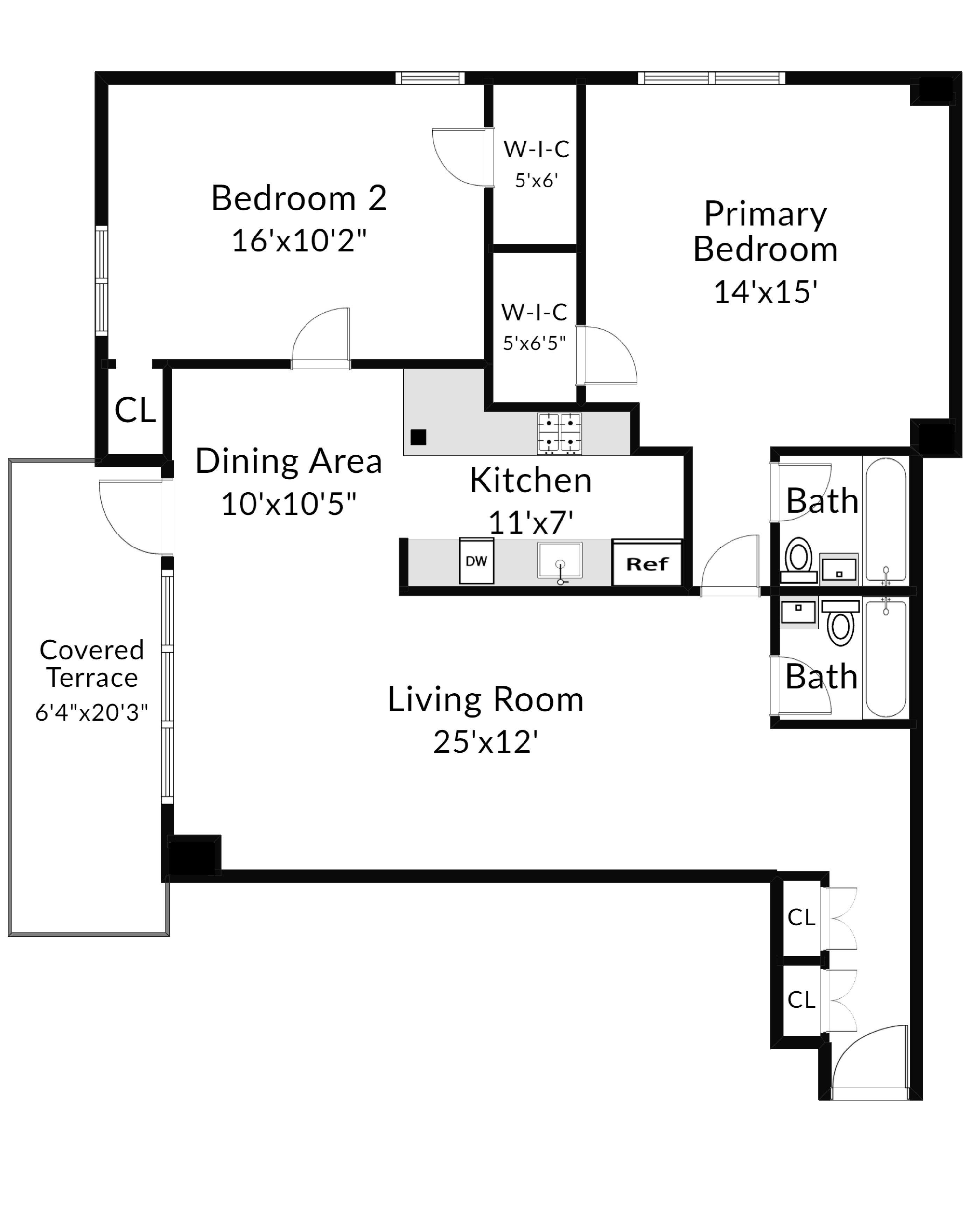 Floorplan for 2575 Palisade Avenue, 1-B