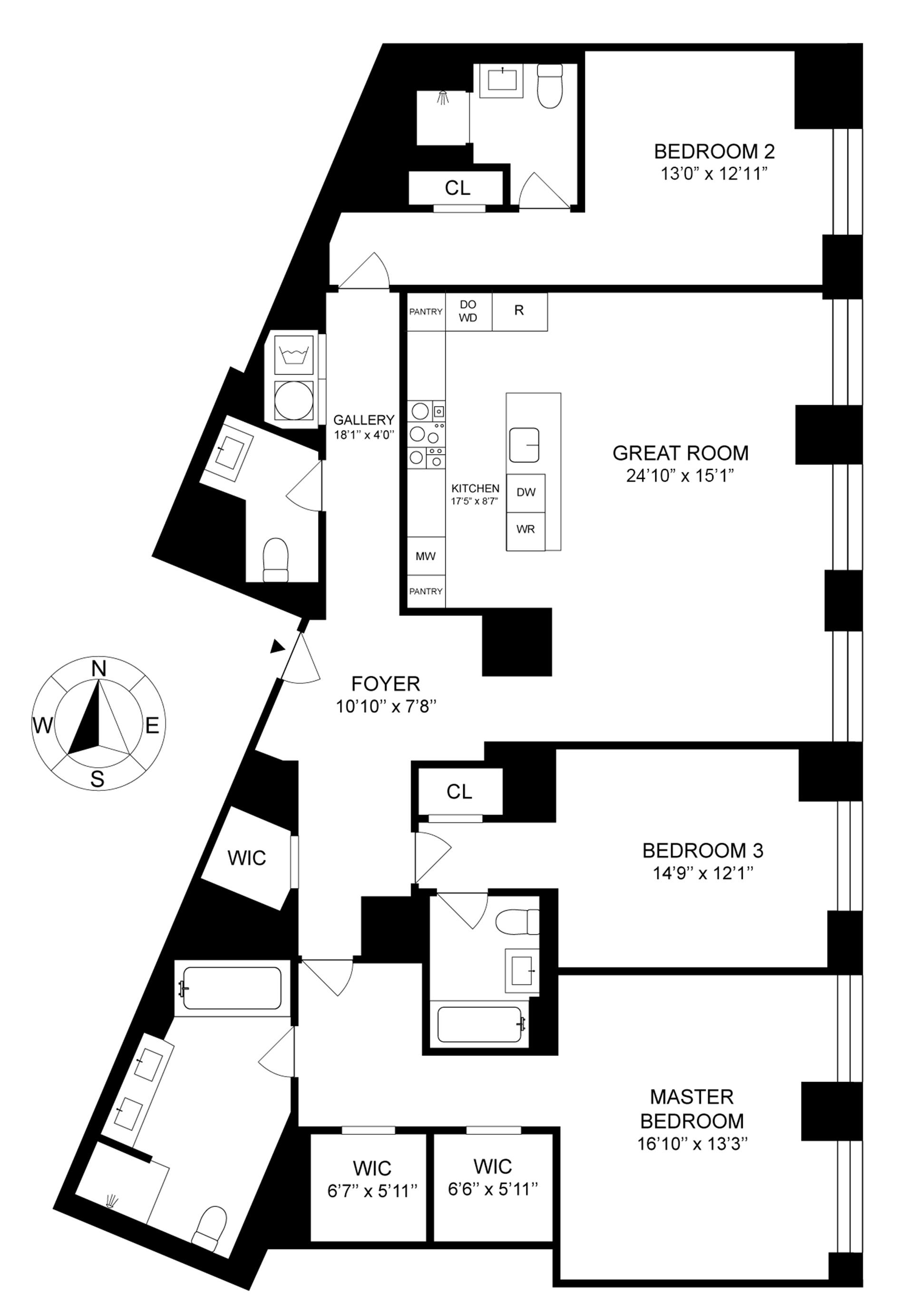 Floorplan for 10 Madison Square, 9E