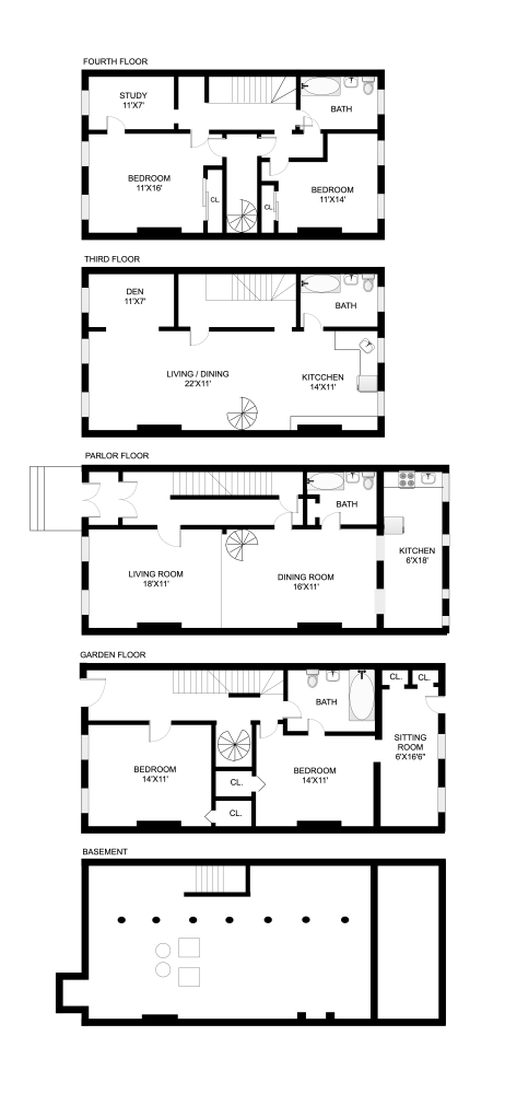 Floorplan for 18 South Oxford Street