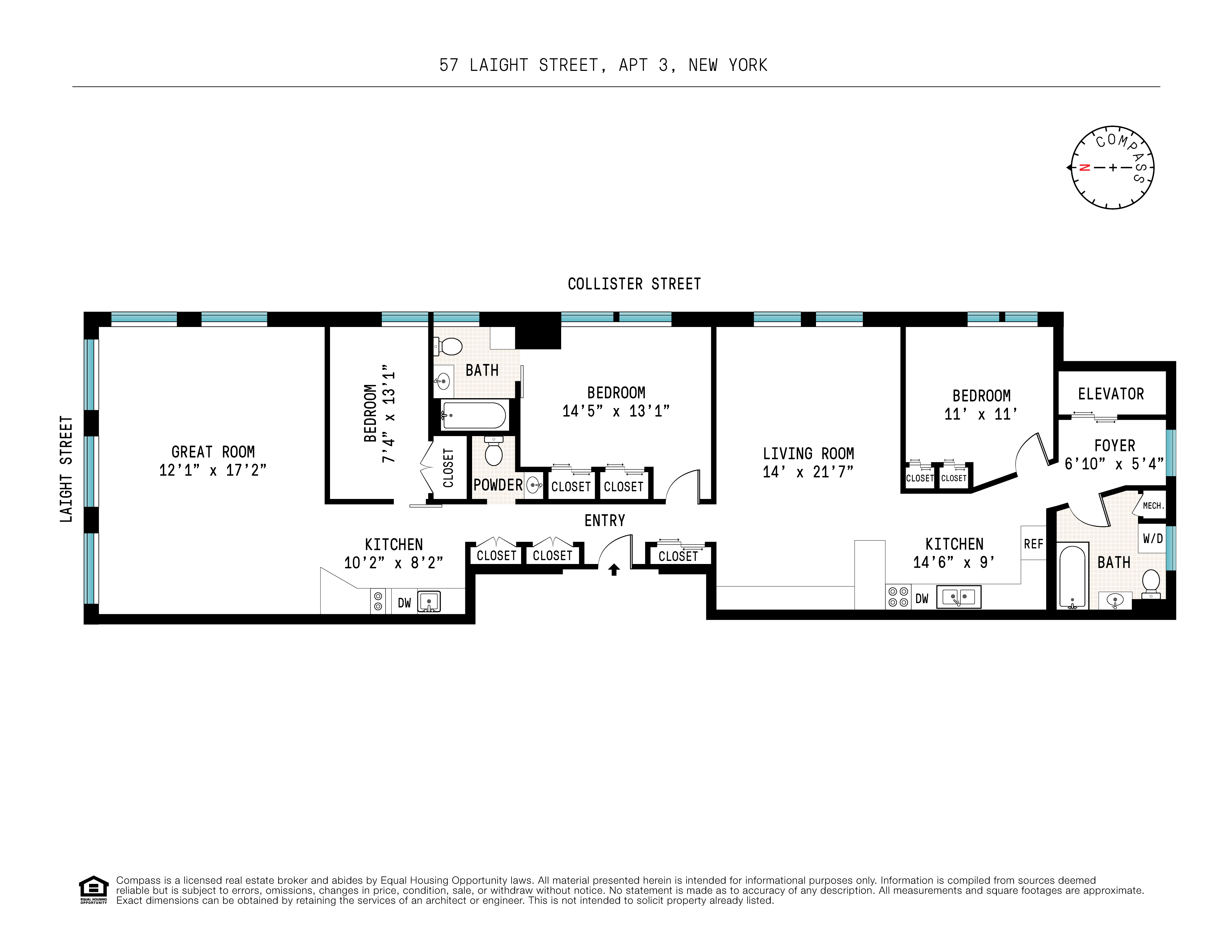 Floorplan for 57 Laight Street, 3