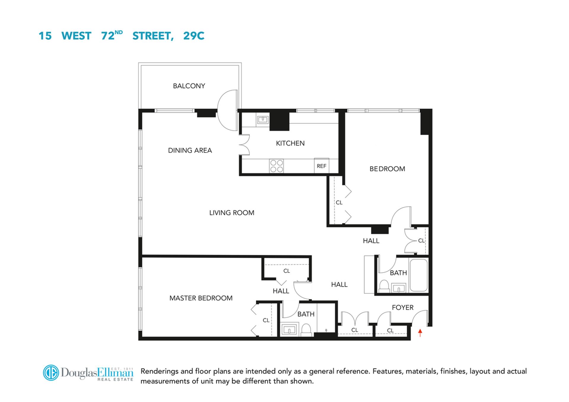 Floorplan for 15 West 72nd Street, 29C