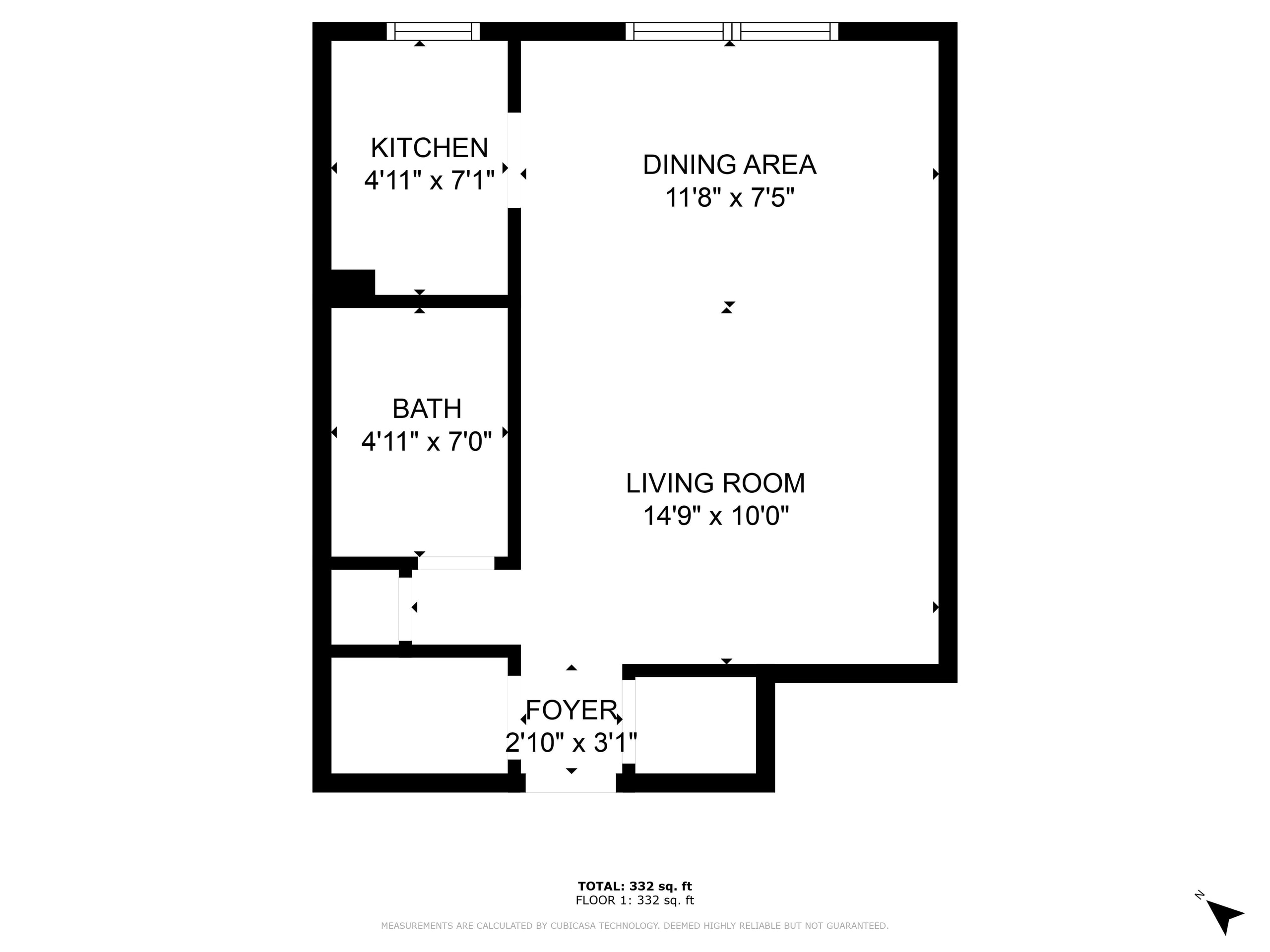 Floorplan for 342 East 53rd Street, 4C