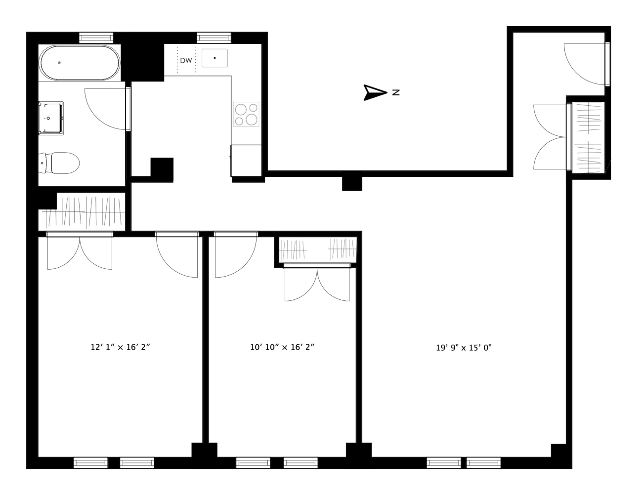 Floorplan for 697 West End Avenue, 16G