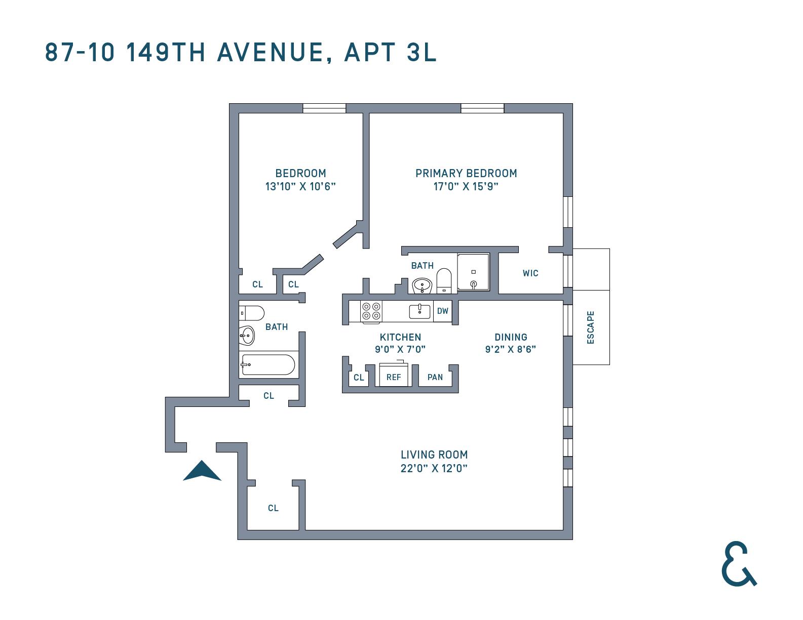 Floorplan for 87-10 149th Avenue
