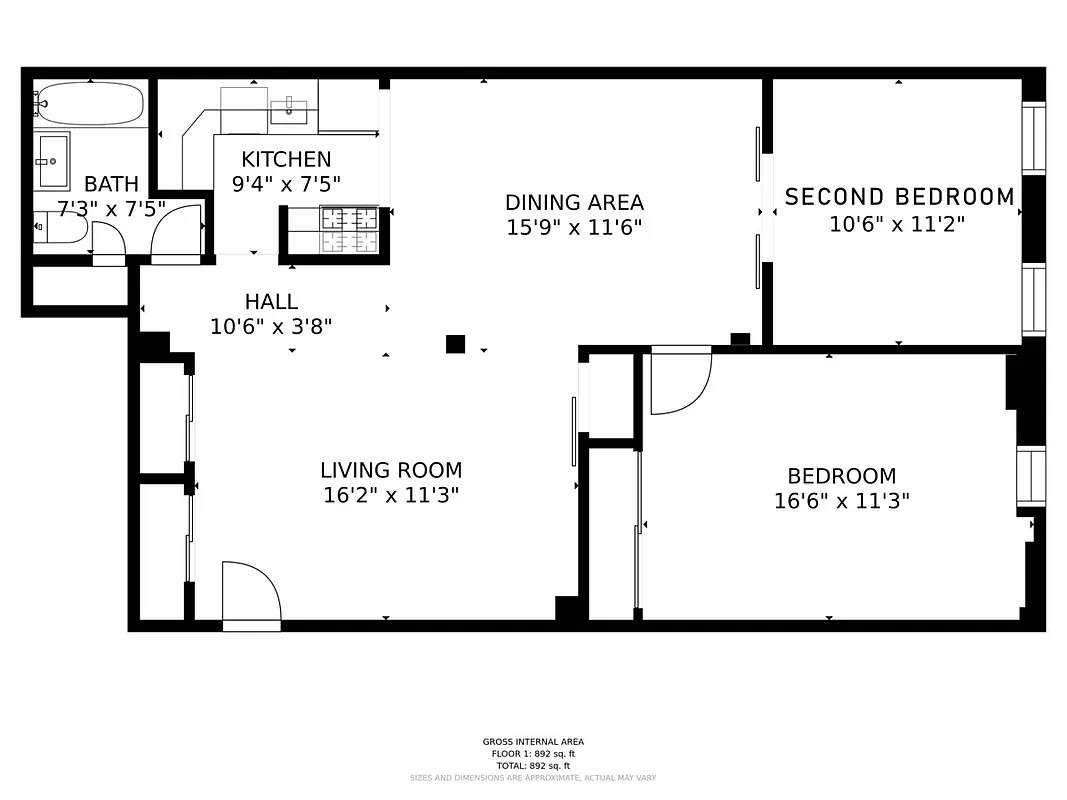 Floorplan for 452 West 19th Street, 2A