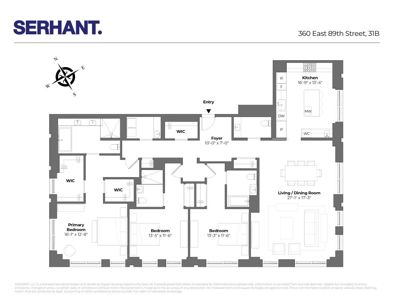 Floorplan for 360 East 89th Street, 31B