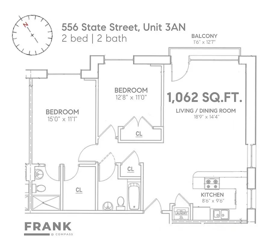 Floorplan for 556 State Street, 3AN