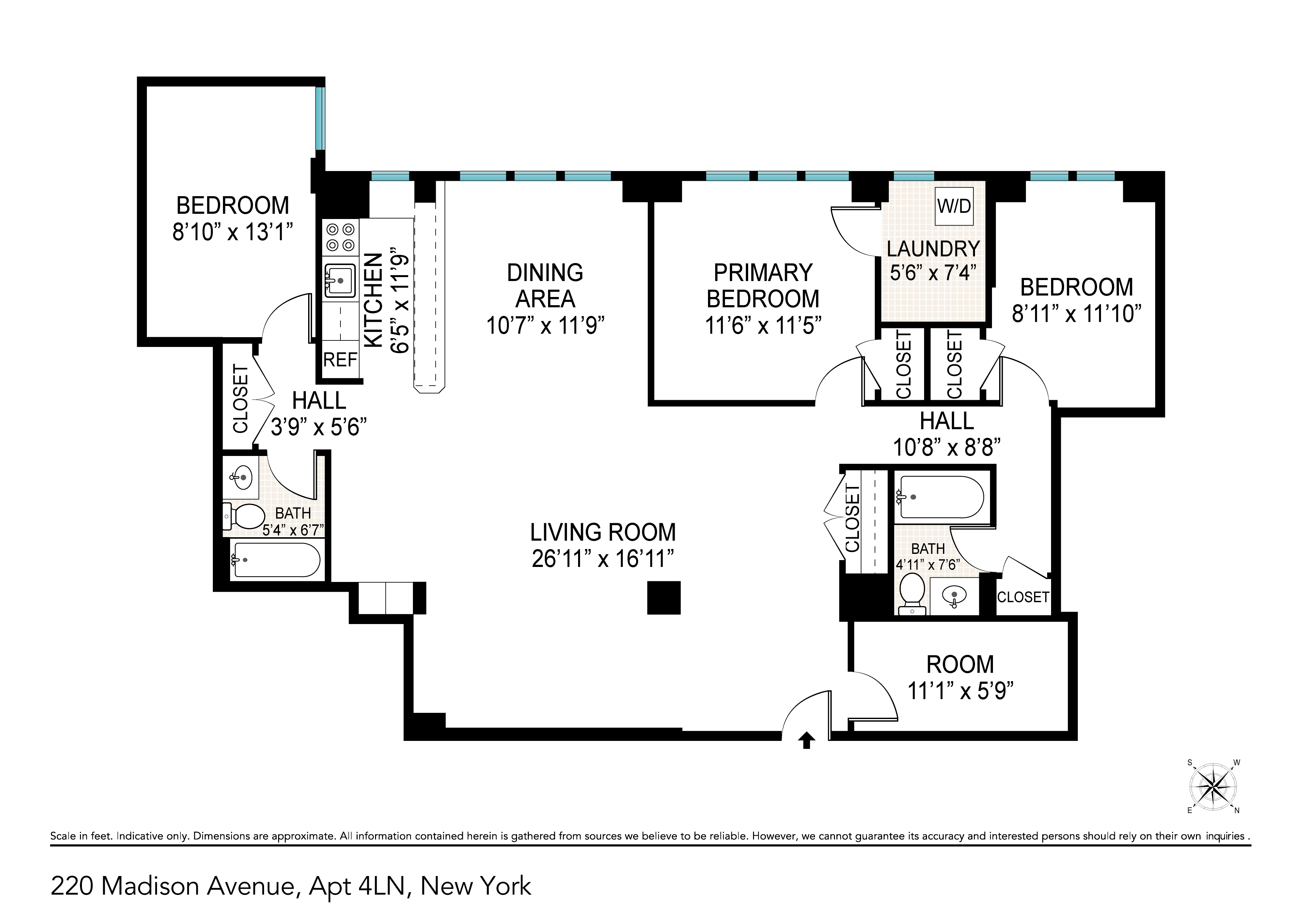 Floorplan for 220 Madison Avenue, 4LN