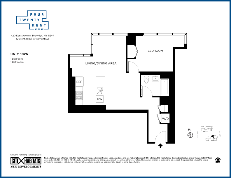 Floorplan for 420 Kent Avenue, 1026