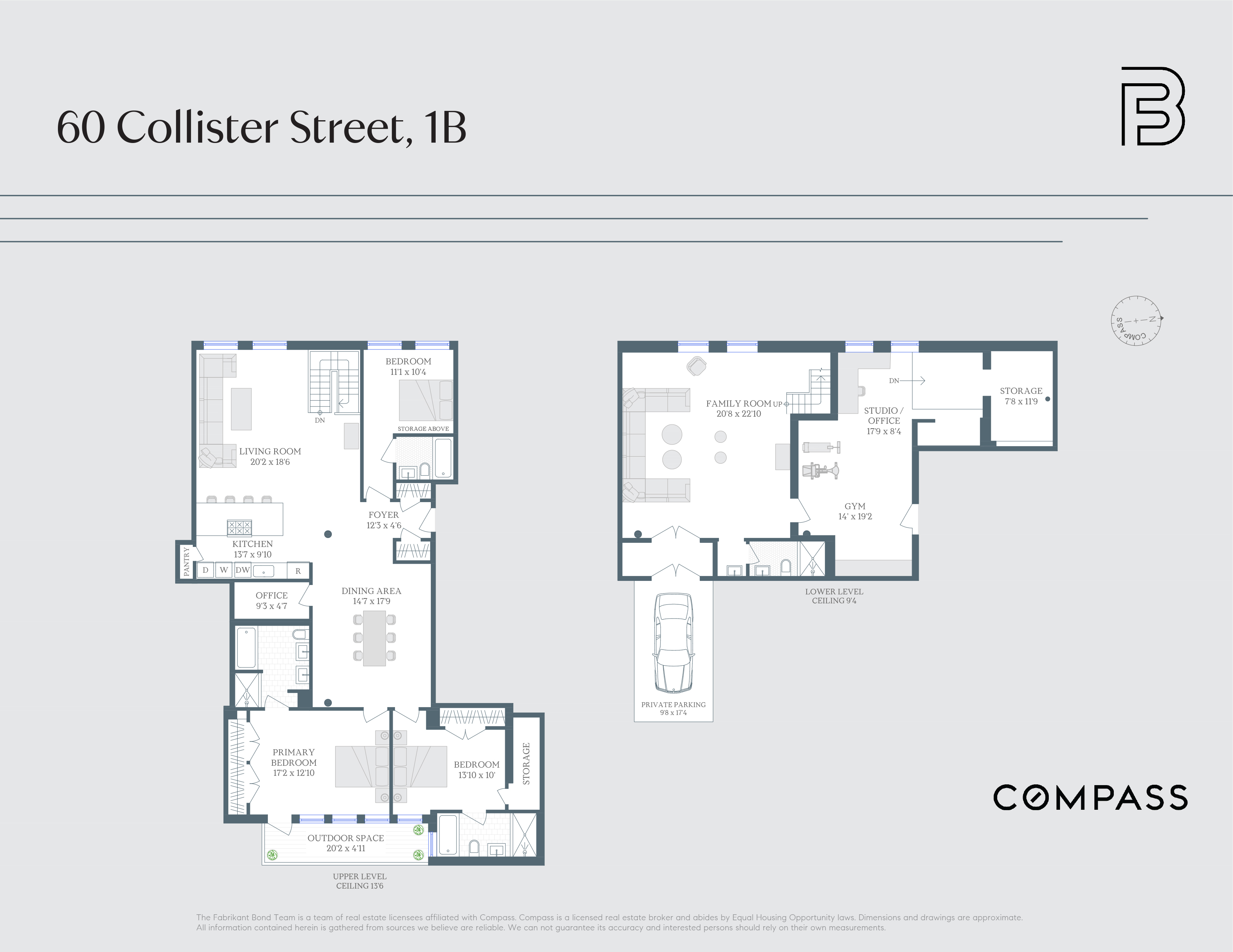Floorplan for 60 Collister Street, 1B