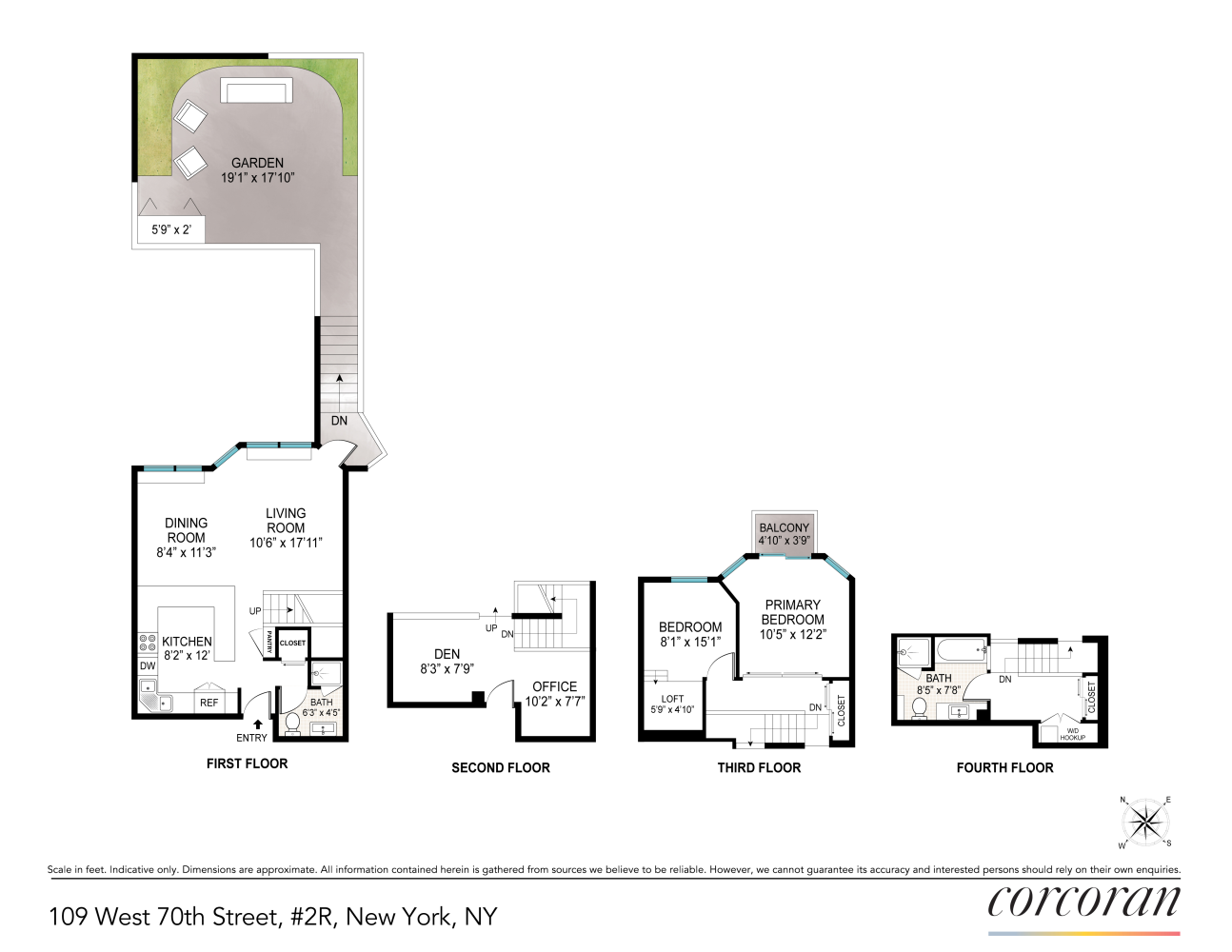 Floorplan for 109 West 70th Street, 2R