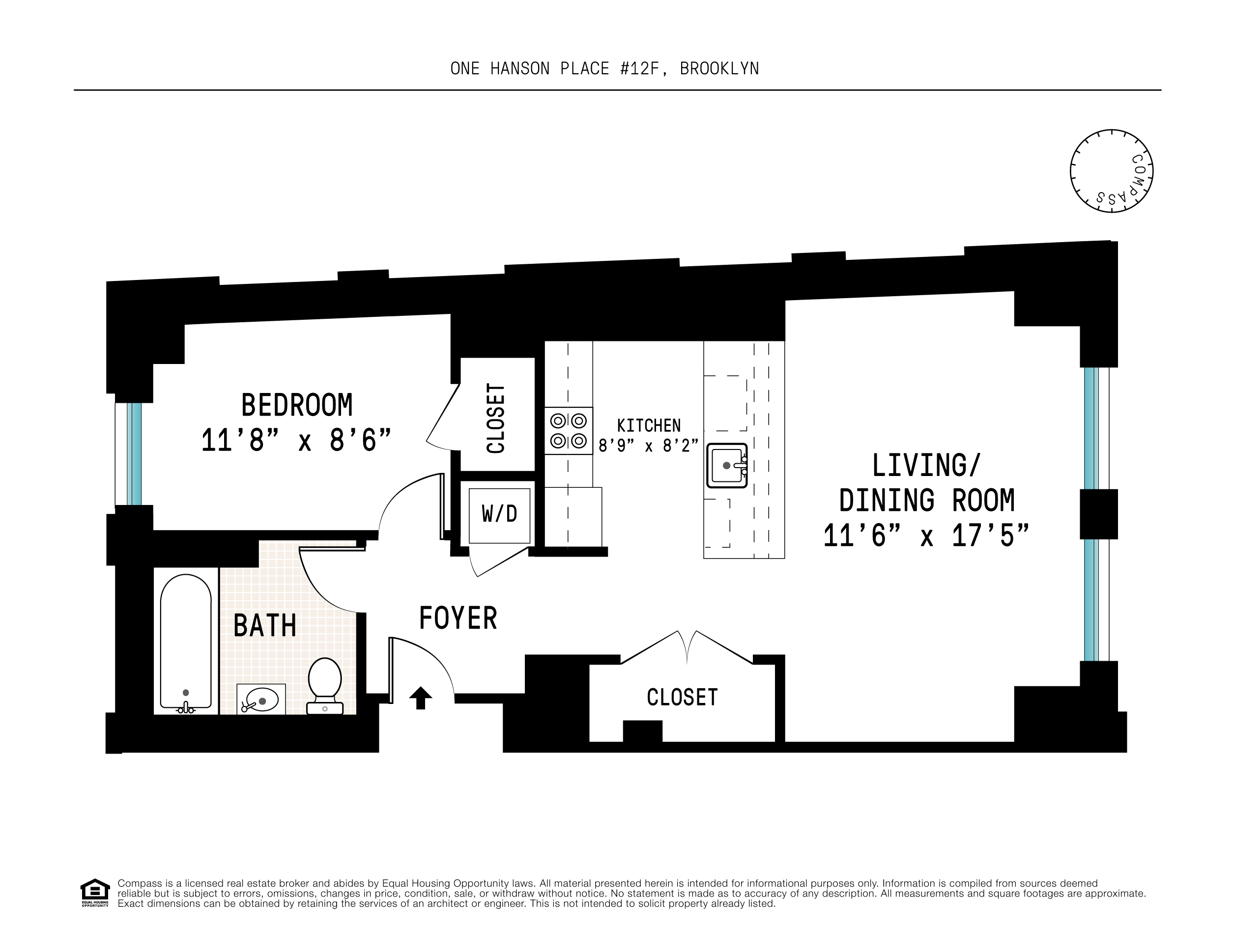 Floorplan for 1 Hanson Place, 12F