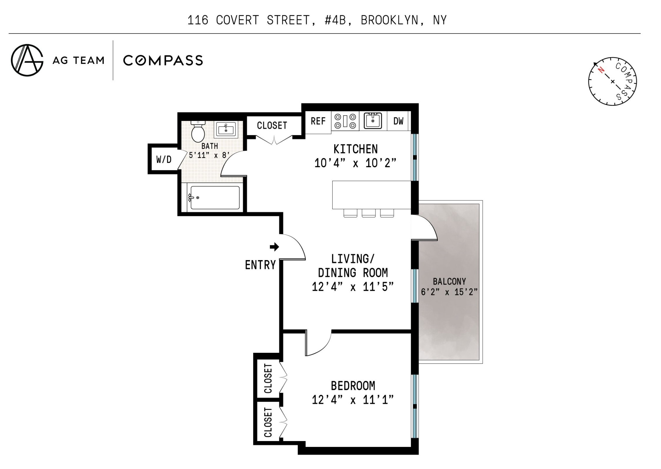 Floorplan for 116 Covert Street, 3B