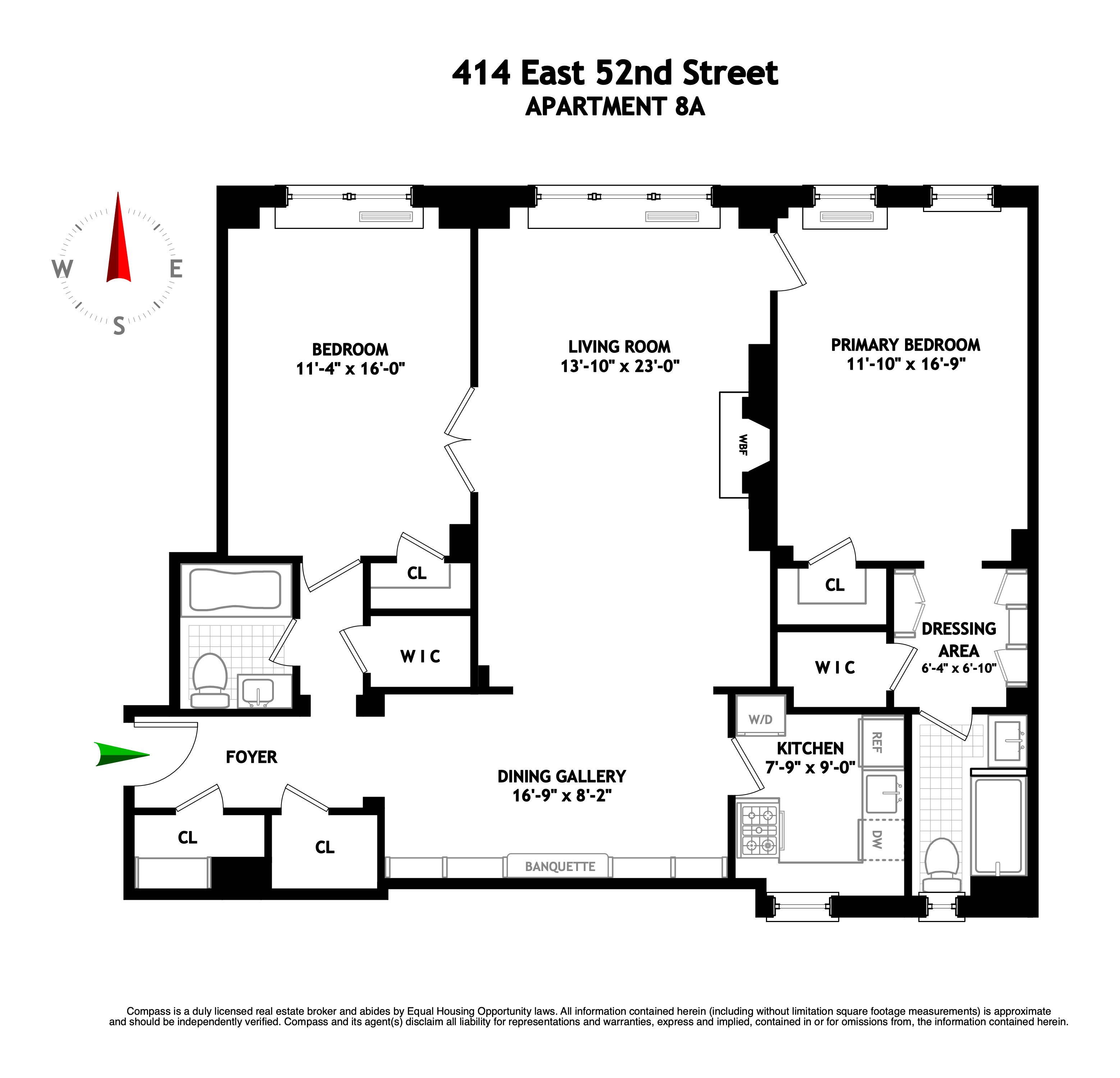 Floorplan for 414 East 52nd Street, 8A