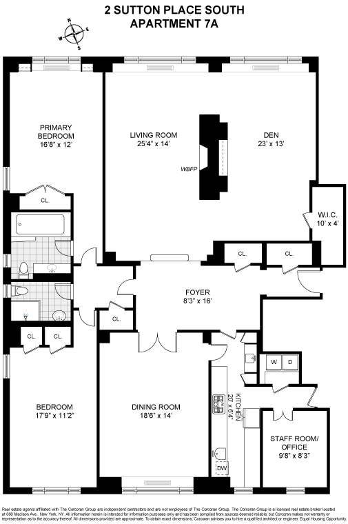 Floorplan for 2 Sutton Place, 7A