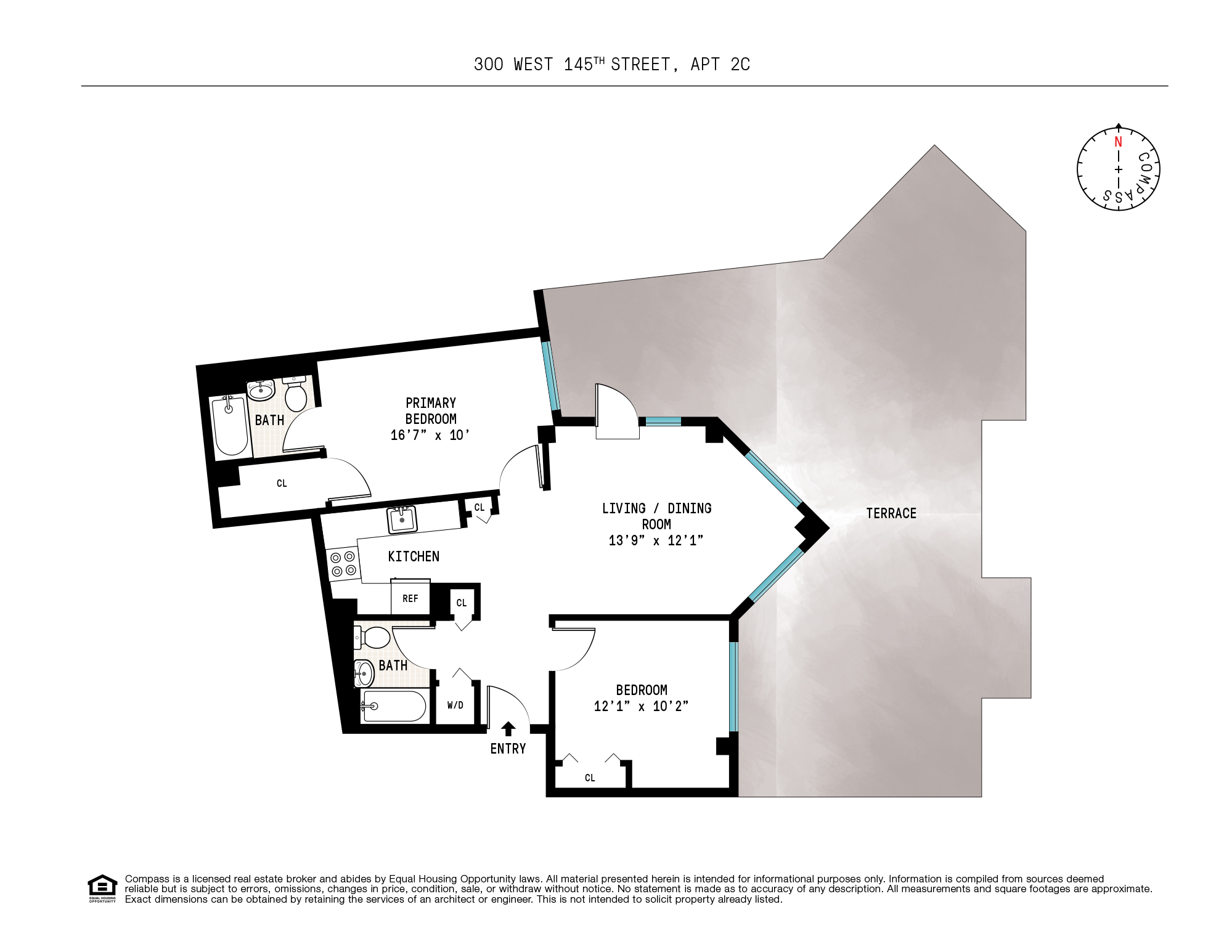 Floorplan for 300 West 145th Street, 2C