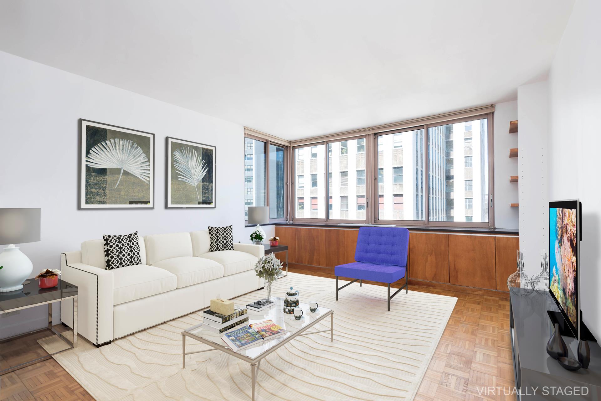235 East 40th Street 33E, Murray Hill, Midtown East, NYC - 1 Bedrooms  
1 Bathrooms  
3 Rooms - 