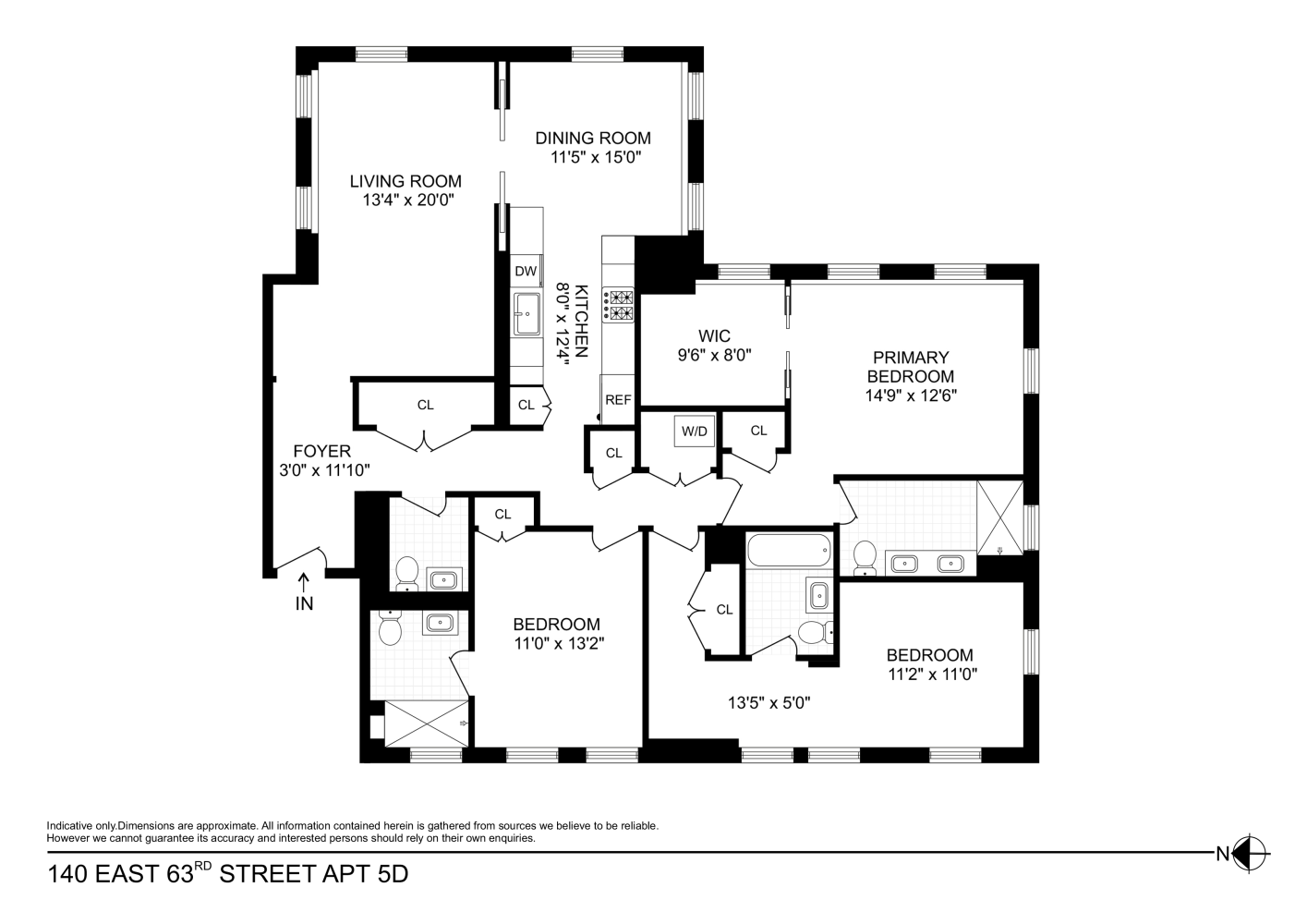 Floorplan for 140 East 63rd Street, 5DG