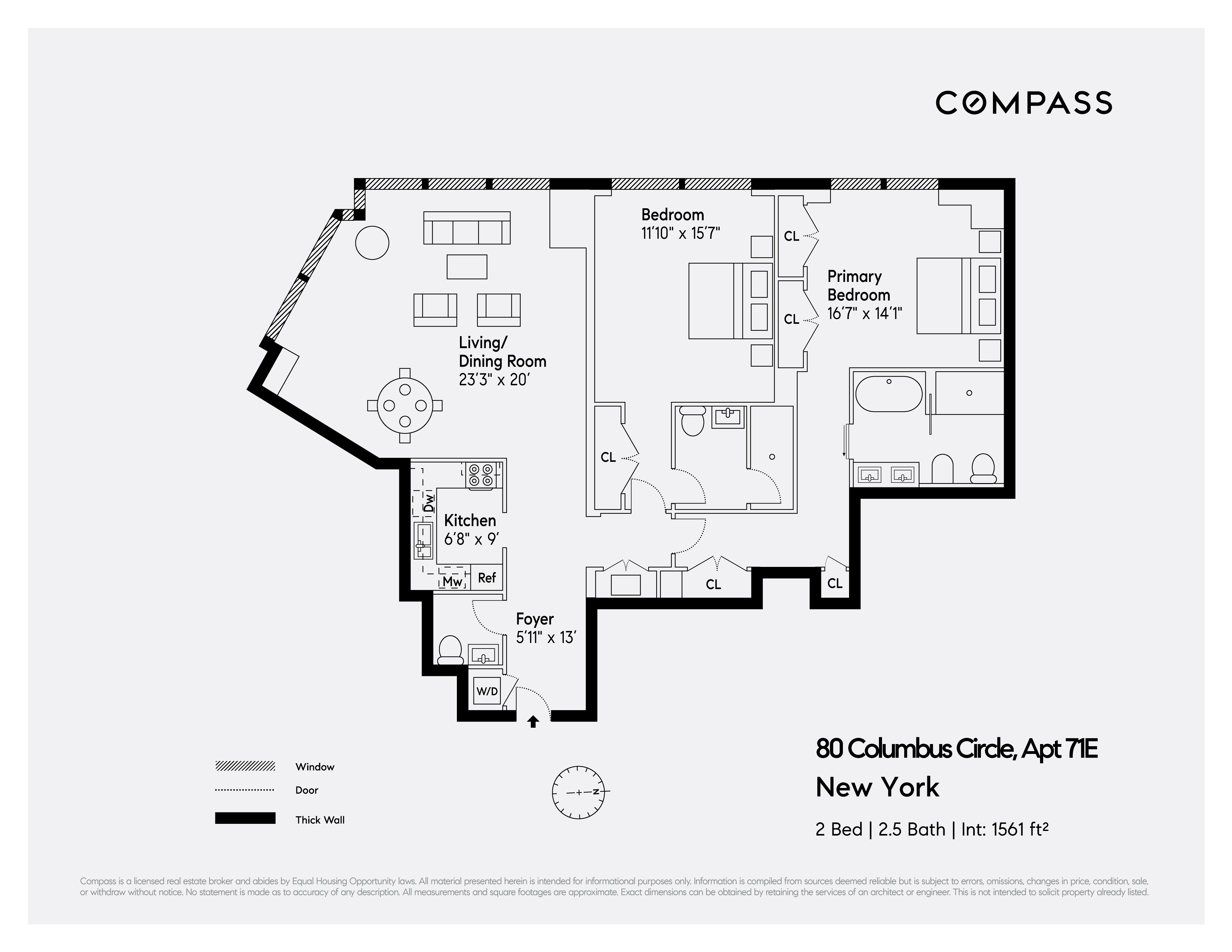 Floorplan for 80 Columbus Circle, 71E