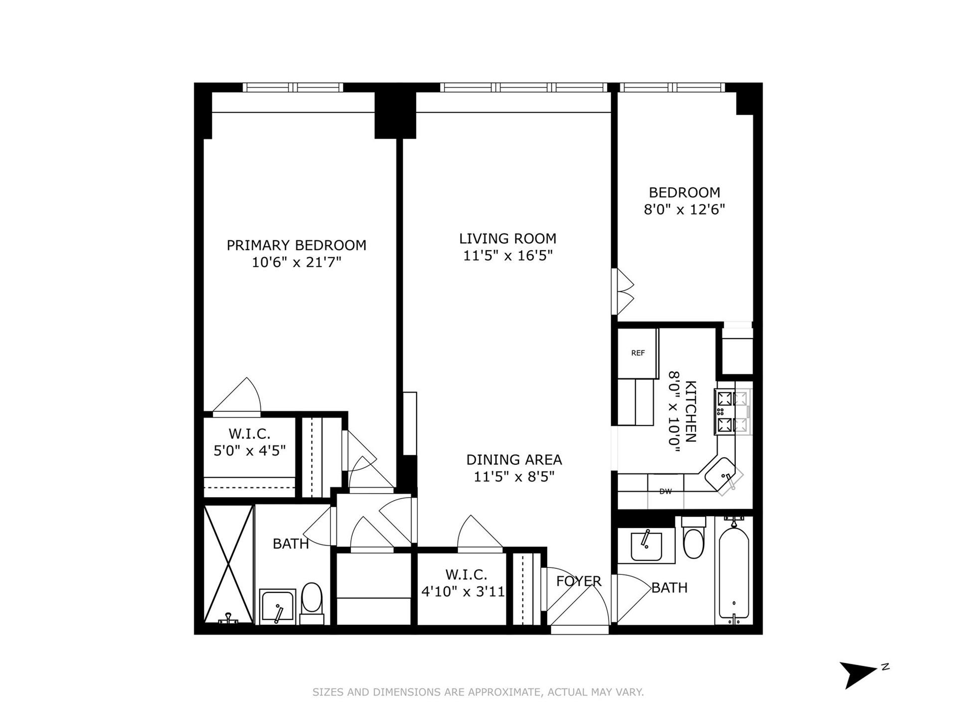 Floorplan for 155 West 68th Street, 30C