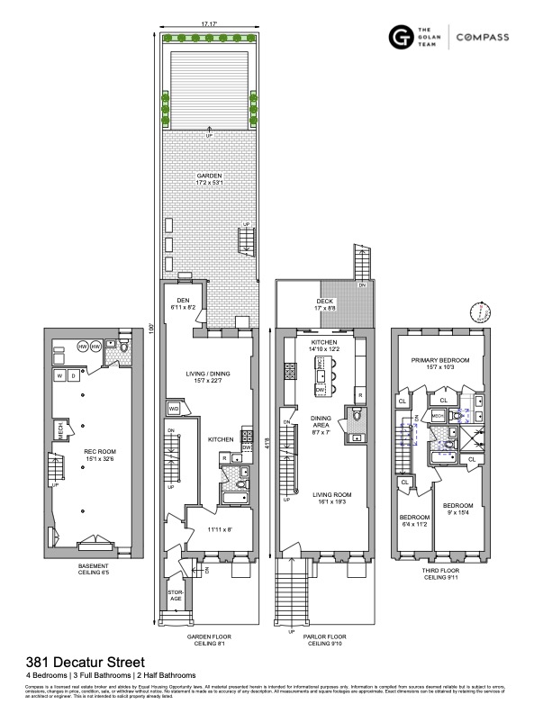 Floorplan for 381 Decatur Street