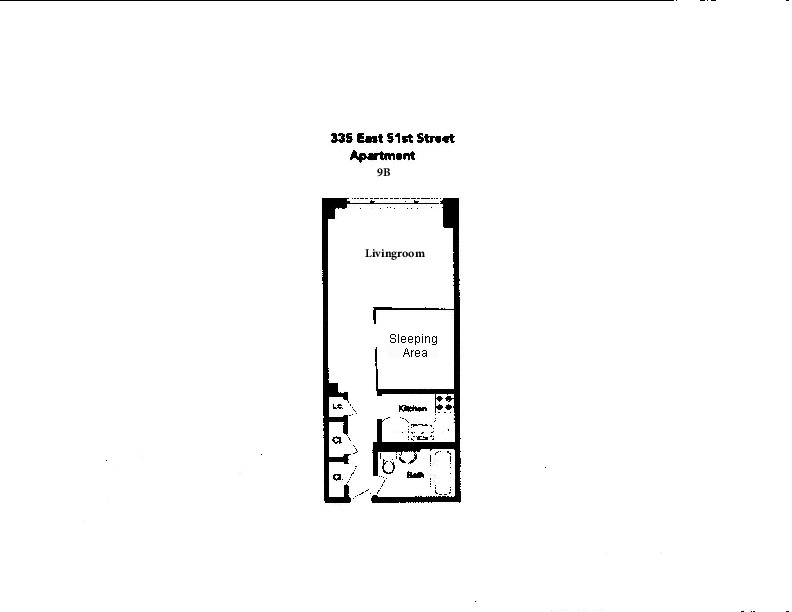 Floorplan for 335 East 51st Street, 9B