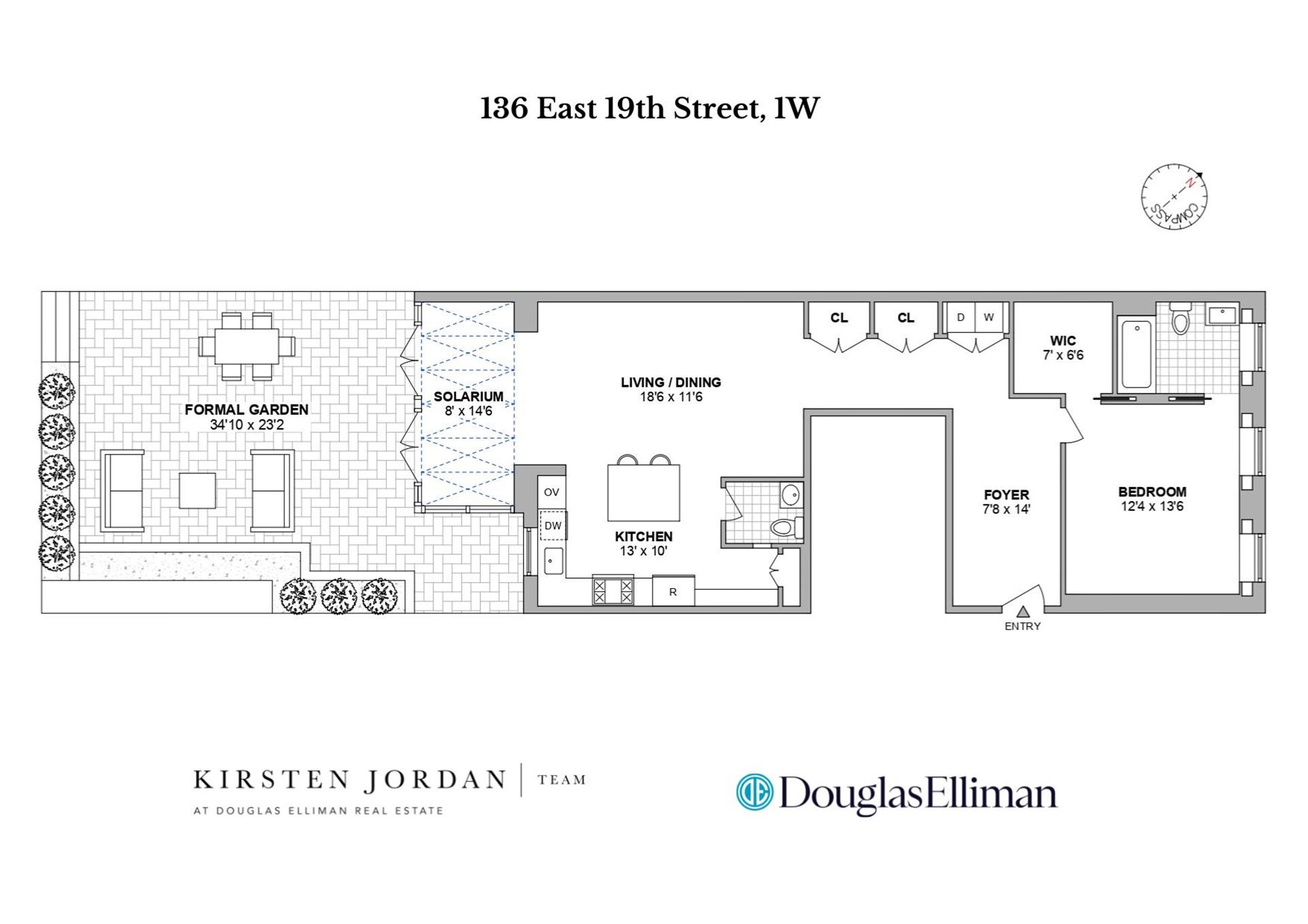 Floorplan for 136 East 19th Street, 1W