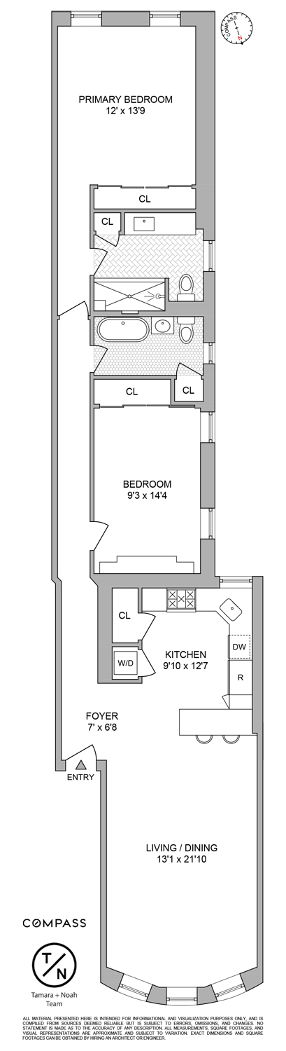 Floorplan for 541 8th Street, 3R