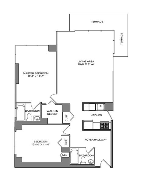 Floorplan for 235 East 40th Street, 24A