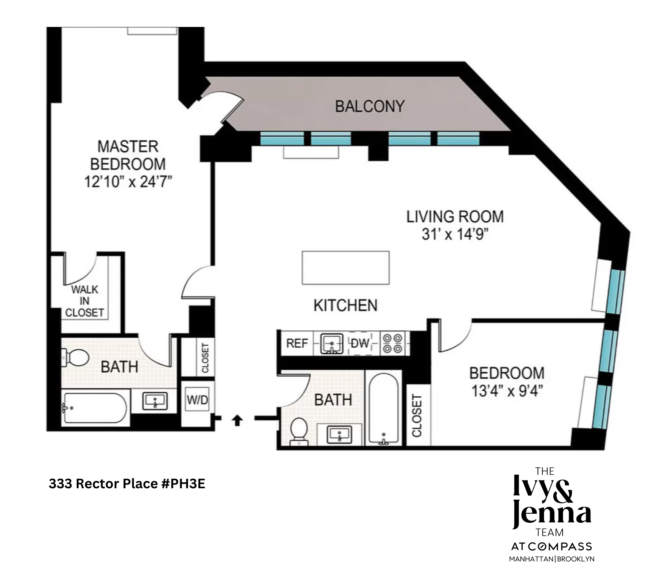 Floorplan for 333 Rector Place, PH3E