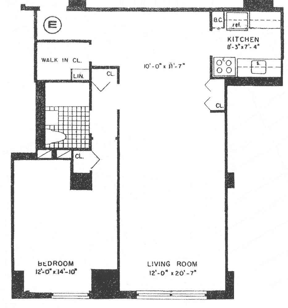 Floorplan for 401 2nd Avenue, 6E