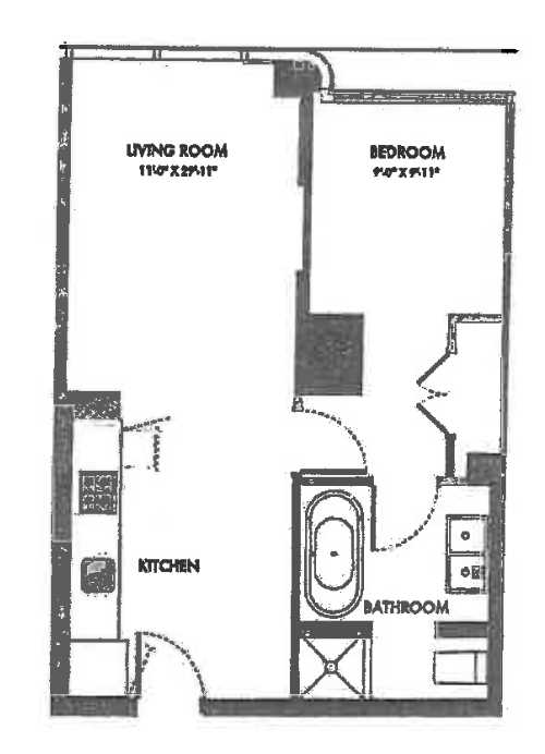 Floorplan for 340 East 23rd Street, 16F